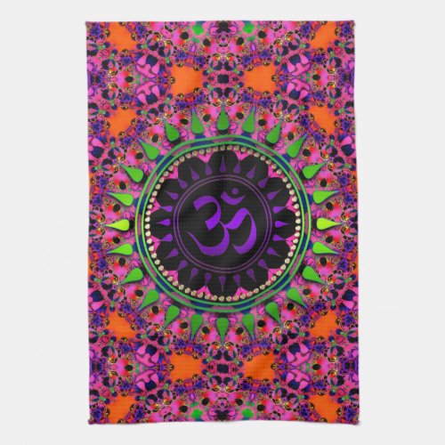 Hippy Goa Pink adelic  Purple OM Cloth Banner