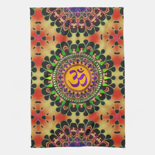 Hippy Goa Sun delica  Purple OM Cloth Banner