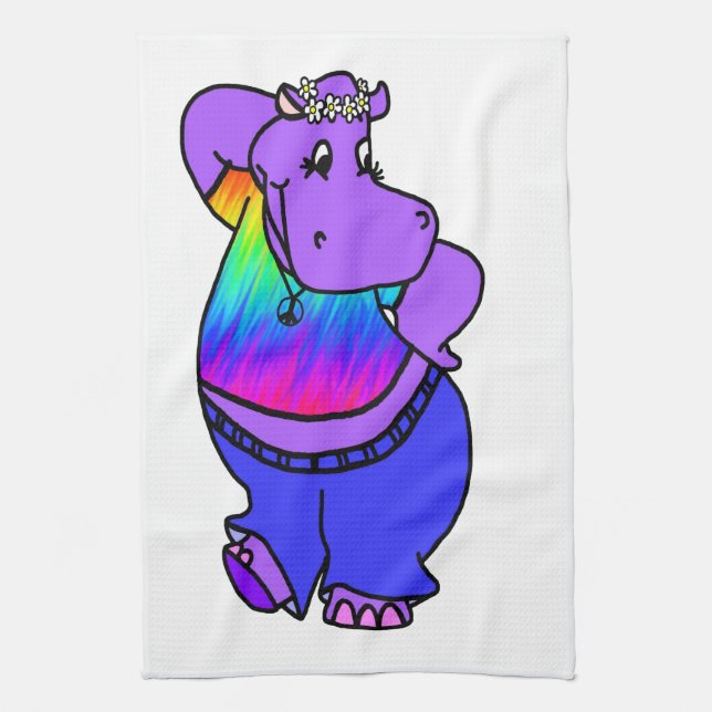 Hippy Hippo Towel (Vertical)