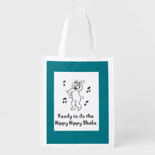 Hippy Hippy Shake - Funny Post-hip surgery Reusable Grocery Bag