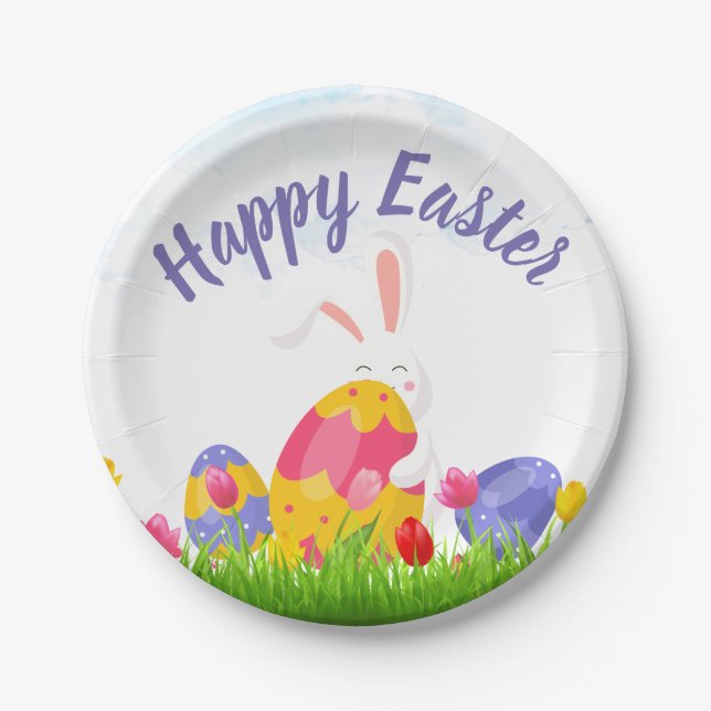 HIPPY HOP Easter Paper Plate (Front)
