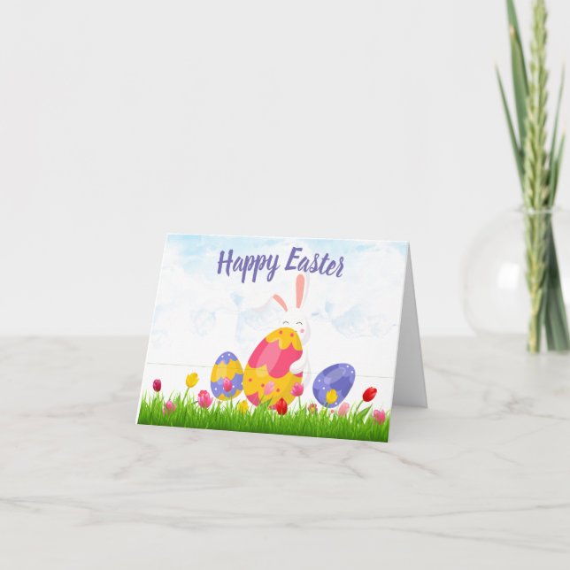 Hippy Hop Small, 4" x 5.6" Folded Holiday Card (Front)