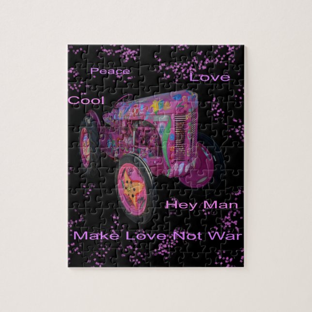 Hippy Love Tractor, Jigsaw Puzzle (Vertical)
