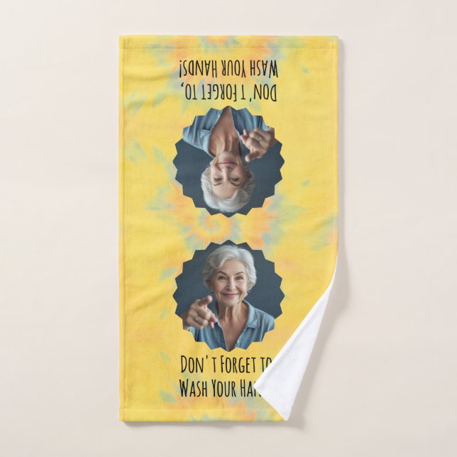 Hippy Mom, Wash your hands Hand Towel (Hand Towel)