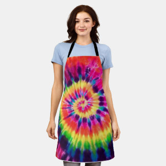Hippy Peace Retro 60s Tie Dye Apron