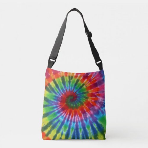Hippy Peace Retro 60s Tie Dye Crossbody Bag