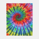 Hippy Peace Retro 60s Tie Dye Fleece Blanket