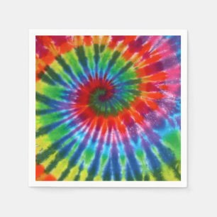 Hippy Peace Retro 60s Tie Dye Paper Napkins