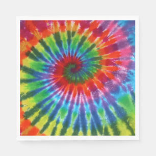 Hippy Peace Retro 60s Tie Dye Paper Napkins