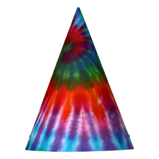 Hippy Peace Retro 60s Tie Dye Party Hat