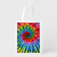 Hippy Peace Retro 60s Tie Dye Reusable Grocery Bag