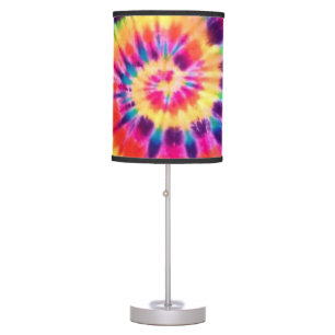 Hippy Peace Retro 60s Tie Dye Table Lamp