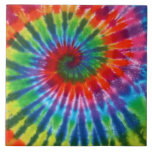 Hippy Peace Retro 60s Tie Dye Tile