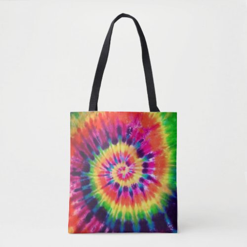 Hippy Peace Retro 60s Tie Dye Tote Bag