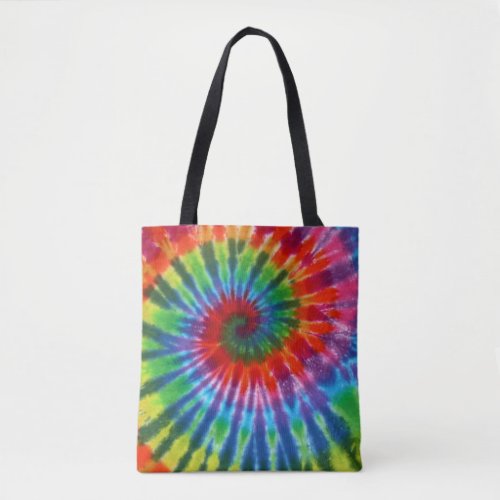 Hippy Peace Retro 60s Tie Dye Tote Bag