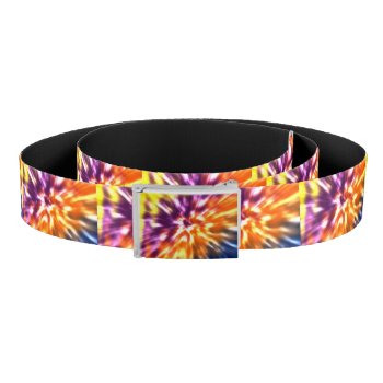 Hippy Peace Retro Tie Dye Colorful Boho Belt by Hippy_Dippy_Trippy at Zazzle