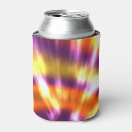 Hippy Peace Retro Tie Dye Colorful Boho Can Cooler