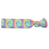 Hippy Peace Retro Tie Dye Colorful Boho Hair Tie (Right)