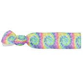 Hippy Peace Retro Tie Dye Colorful Boho Hair Tie (Left)