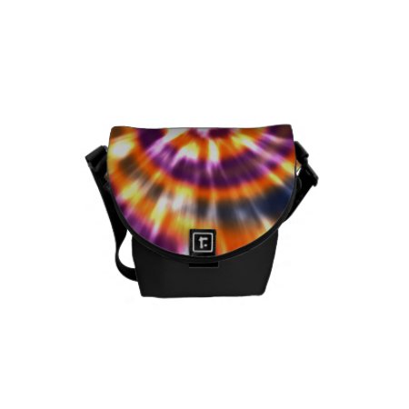 Hippy Peace Retro Tie Dye Colorful Boho Messenger Bag