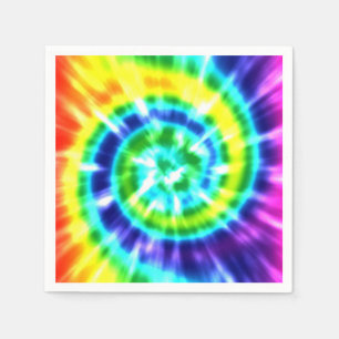 Hippy Peace Retro Tie Dye Colorful Boho Napkins