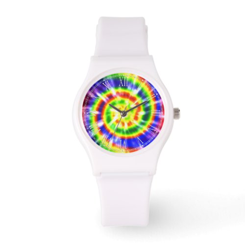Hippy Peace Retro Tie Dye Colorful Boho Watch