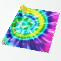 Hippy Peace Retro Tie Dye Colorful Boho Wrapping Paper