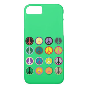 Hippy peace sign 60s colorful pattern iPhone 8/7 case