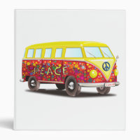 Hippy Peace Van Binder