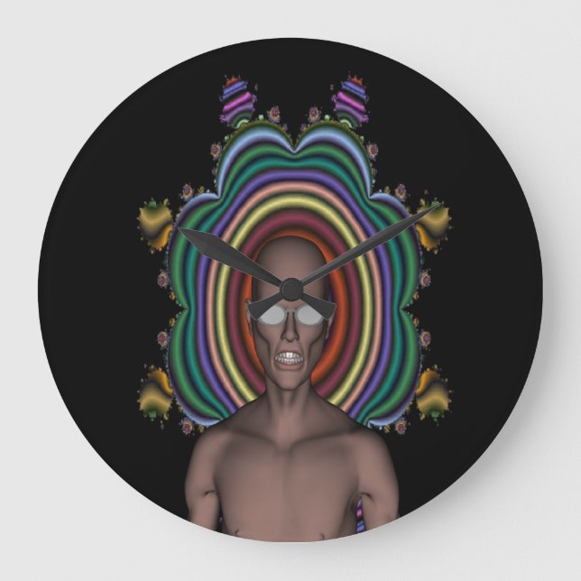 Hippy Punk Large Clock (Front)