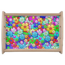 Hippy retro floral art