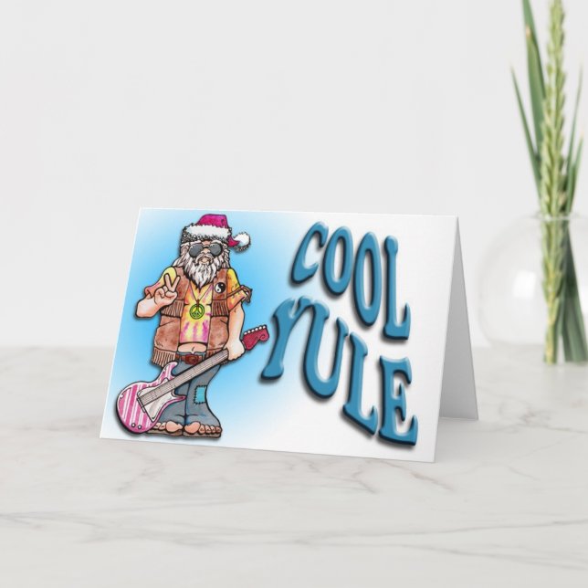 Hippy Santa Holiday Card (Front)