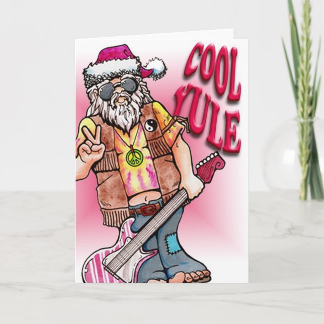 Hippy Santa Holiday Card (Front)