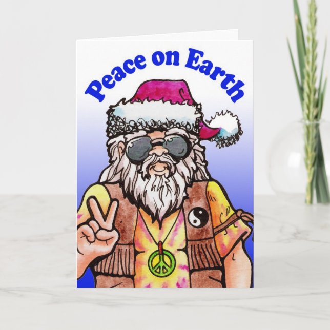 Hippy Santa Holiday Card (Front)