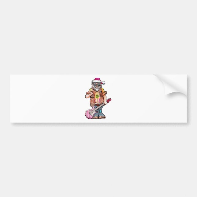 Hippy Santa says "Cool Yule" Bumper Sticker (Front)