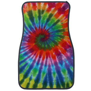 Hippy Tie Dye 60s Retro Colorful Boho Car Floor Mat