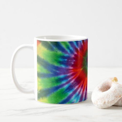 Hippy Tie Dye 60s Retro Colorful Boho Coffee Mug