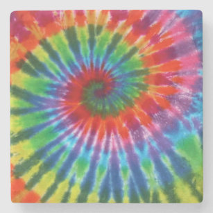Hippy Tie Dye 60s Retro Colorful Boho Stone Coaster