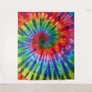 Hippy Tie Dye 60s Retro Colorful Boho Tapestry