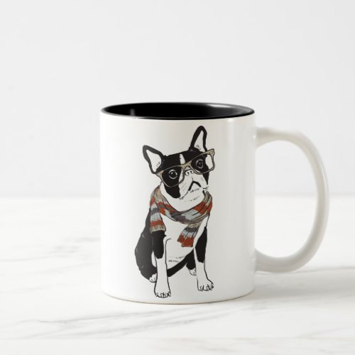 Hipster Animal Boston Terrier Dog Mug