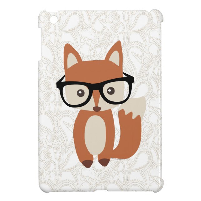 Hipster Baby Fox w/Glasses Case For The iPad Mini (Back)