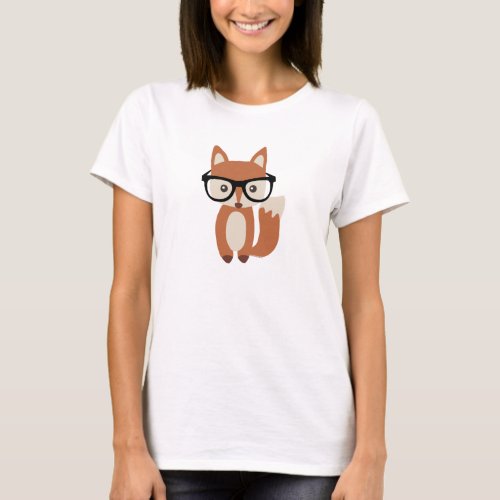 Hipster Baby Fox wGlasses T_Shirt