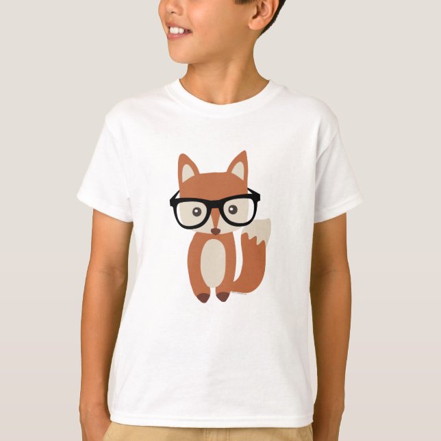 Hipster Baby Fox w/Glasses T-Shirt (Front)