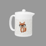Hipster Baby Fox w/Glasses Teapot