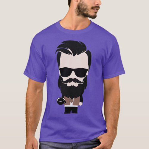 Hipster Barista Fred 2 T_Shirt