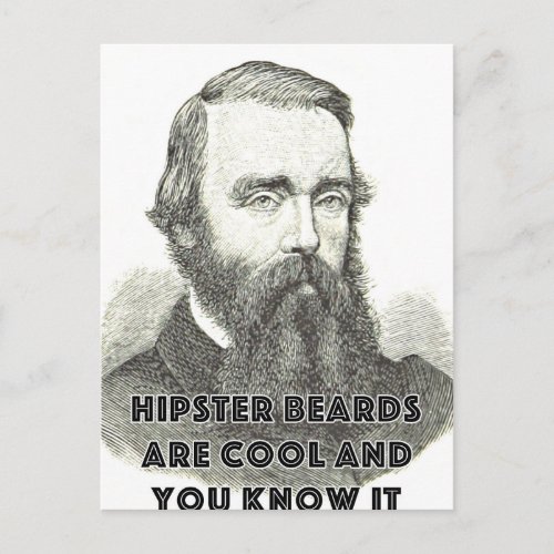 Hipster Beard Funny Greetings Card Cool Humour