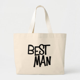 Hipster Best Man Large Tote Bag