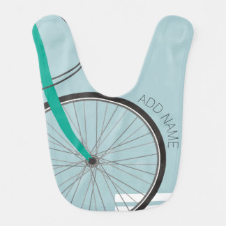 Hipster Bicycle Wheel with Custom Name Bib