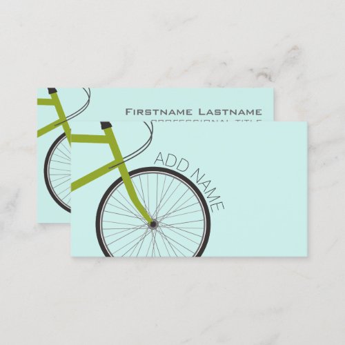 Hipster Bicycle Wheel with Custom Name Business Card
