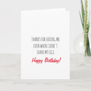 Hipster Birthday Card Beard bearded boyfriend